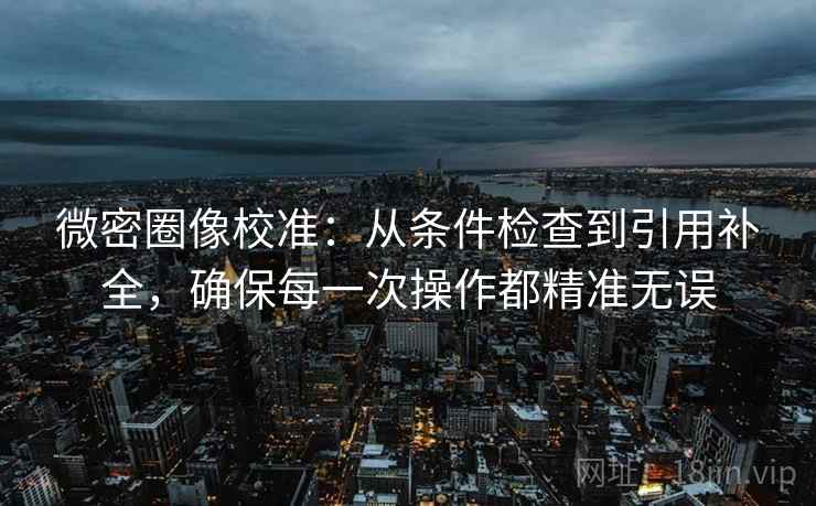 微密圈像校准：从条件检查到引用补全，确保每一次操作都精准无误